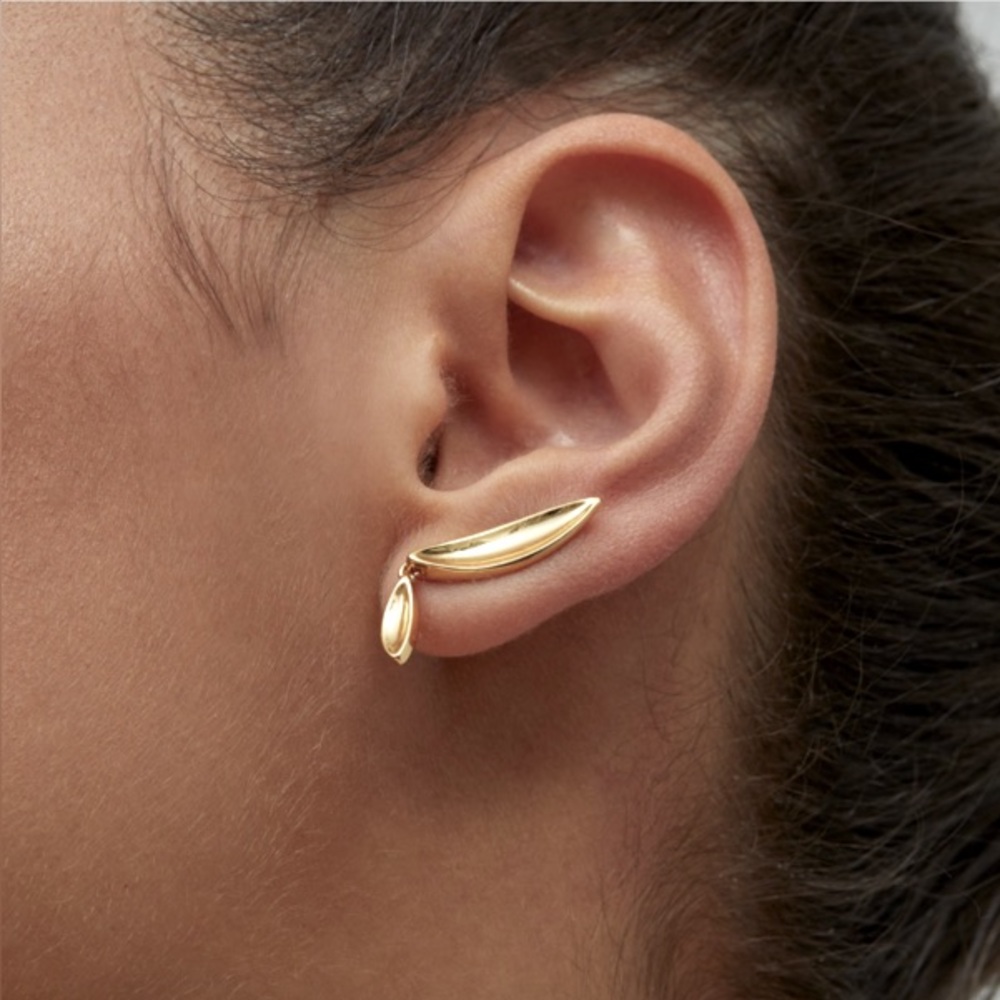 Jenny Bird Studio Climber Earring Gold Polish